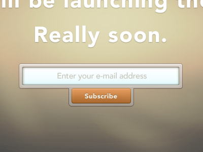 Really soon. address e mail enter field input launch list mailing subscribe