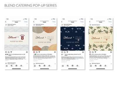 Blend Catering Pop-Up Food Series catering clean design food and drink graphic design marketing agency social media design