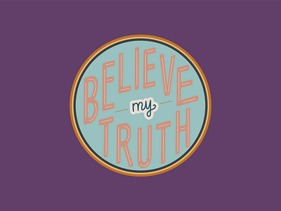 NCEDSV Believe My Truth Campaign Logo awareness campaign campaign design colorful design marketing agency modern logo retro design social media design youthful