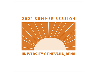 University of Nevada, Reno Summer Session 2021 Logo clean design marketing agency minimalistic school logo modern logo modern school logo orange logo school logo university logo
