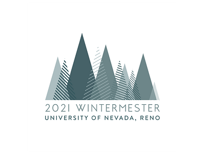 University of Nevada, Reno Wintermester 2021 Logo blue clean design geometric geometric design marketing agency minimalist school logo teal triangle logo university logo