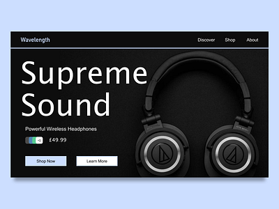 Web UI Design - Supreme Sound design minimal ui ux web
