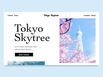 WebUI Design - Tokyo Skytree design minimal ui ux web