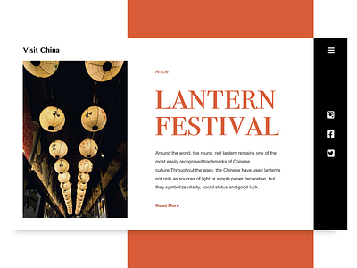 Web UI Design - Lantern Festival design minimal typography ui ux web website