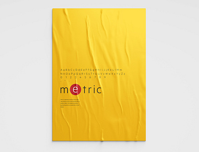 Metric Poster design minimal typography