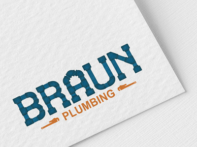 Braun Plumbing design illustration logo