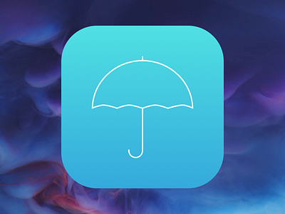 Simple Rain app app icon rain umbrella