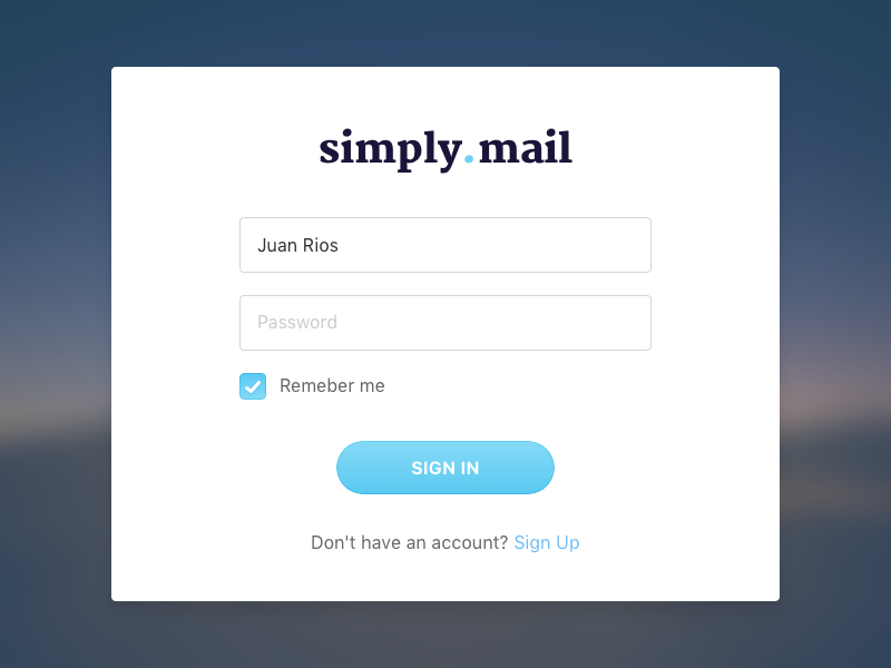 Sign in modal -001 sign-in modal dailyui