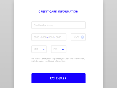 Credit card checkout - 002 checkout creditcard dailyui payment information