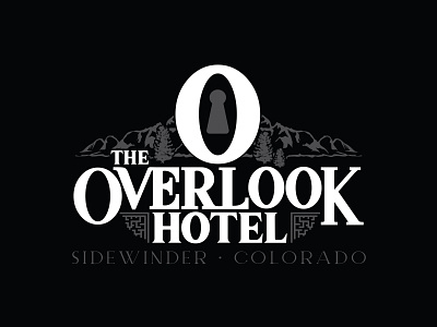 The Overlook Hotel Logo 80s design horror illustration jack torrance logo movies red rum slasher stanley kubrick stephen king the overlook hotel the shining vector