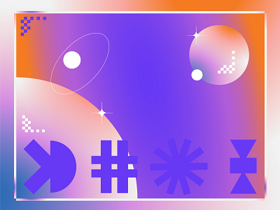 Gradient Planets 2d coloful color gradient graphic design illustration noise planets space texture vector vivid