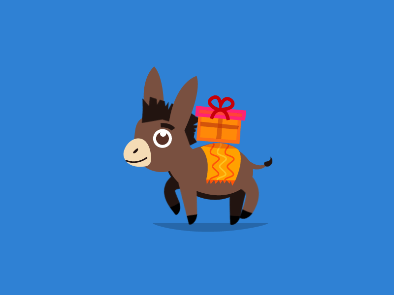 El Burri crew duo character animation gif duik legged 4 cycle walking donkey burri