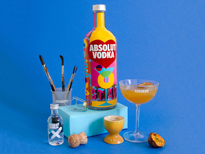 Absolut Create absolut bespoke bespoke type bottle cocktail collaboration designer drinks handpaint handpainted illustration lettering lettering artist type vodka