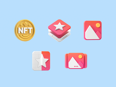 3D Icons for NFT marketplace