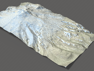 Mt Hood - PS 3D 3d landscape map mountain mt hood photoshop render snow terrain