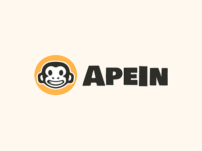 Ape.In Logo apes blockchain branding design illustration monkeys nfts