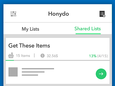 Honydo The Home Screen app design commerce design full stack shopping startup ui ux