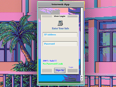 Vaporwave App Concept