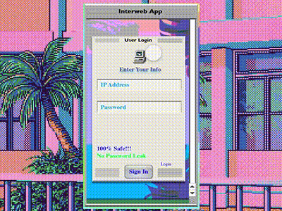 Vapor Wave App Gif concept design illustration old ui ux vaporwave