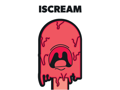 I SCREAM YOU SCREAM awesome icecream illustration red scream