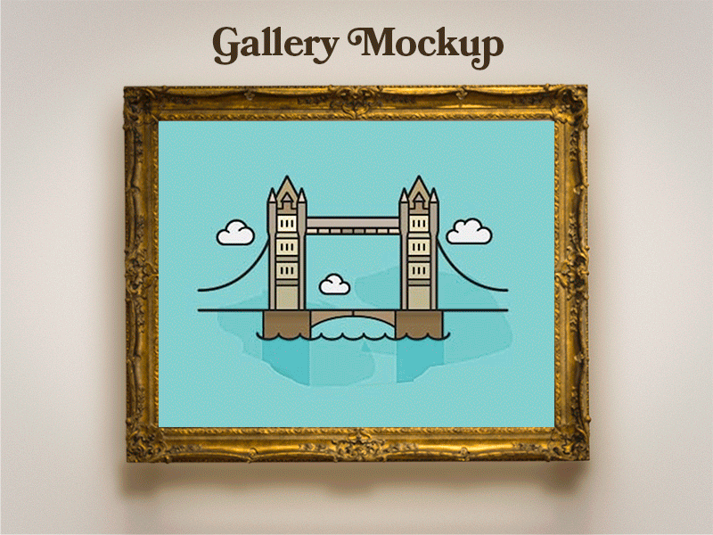 Download Free Gallery Mockup PSD by Cody Robertson on Dribbble