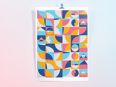 Patterns and Shapes II cool design illustration poster