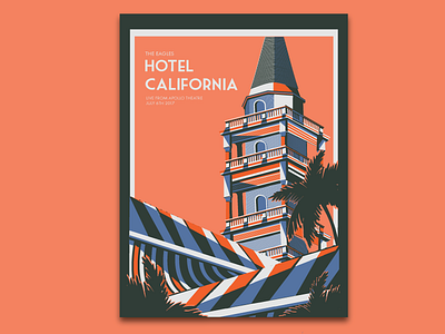 Hotel California Poster cool design illustration minimal poster