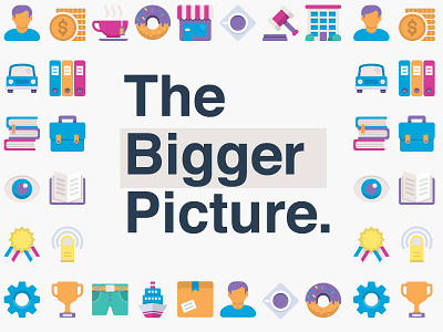 GRC the Bigger Picture awesome design icons illustration vector