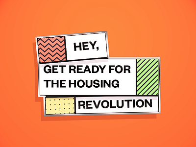 Housing Revolution Pin branding design illustration logo patterns type typography