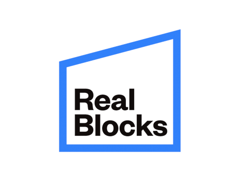 RealBLocks Logo animated branding. identity gif logo modern motion pattern real estate
