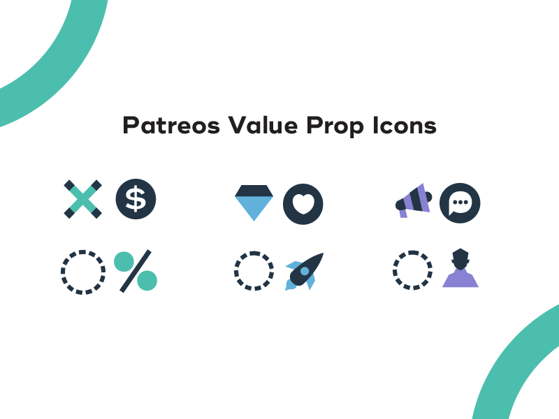 Next Iteration of Patreos Icons animated blockchain icons branding design gif icon illustration value prop vector