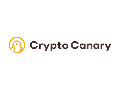 CryptoCanary Logo bird blockchain canary cryptocurrency illustration logo