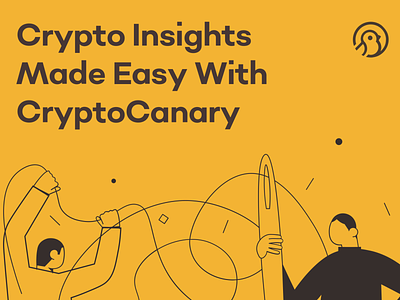 CryptoCanary—Crypto Insights Made Easy blockchain crypto reviews cryptocanary cryptocurrency illustration review ui yellow and black