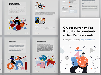 CryptoTaxTrader Ebook Design cryptocurrency ebook ebook layout editorial illustration taxes