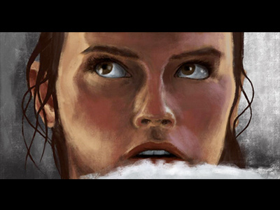 Rey iPad Painting adonit jot touch digital painting ipad procreate rey star wars the force awakens