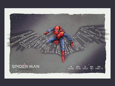 Spider-Man Homecoming Poster apple pencil fan art homecoming illustration ipadpro movie poster poster procreate spider man spiderman