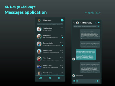 XD Daily Challenge dark app dark mode design typography ui web