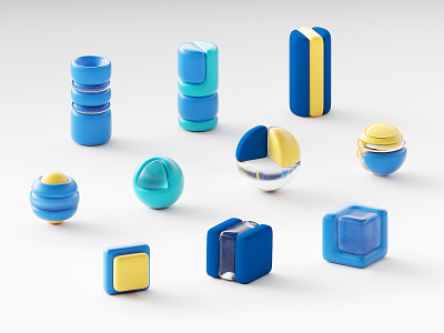 3D Icons 3d branding c4d geometic geometry iconography icons iconset isometric pack sphere transparency transparent ui ux