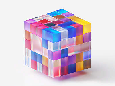 Microsoft cubes 3D 3d branding c4d colors cube cubes glossy ice illustration microsoft octane puzzle rubiks cube transparency transparent