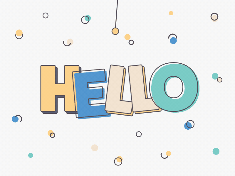 Hello gif after animation design effect gif hello kid motion pattern typo