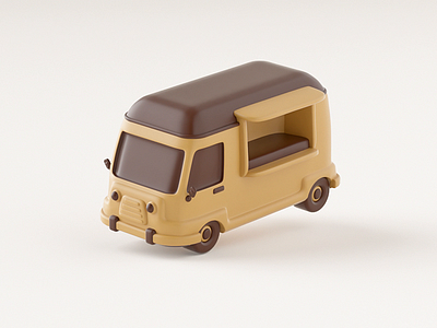 Hover 01 Van 1 3d aftereffects animation bend c4d car chocolate cute gif gps hover illustration loop map motion octane old tracker truck van