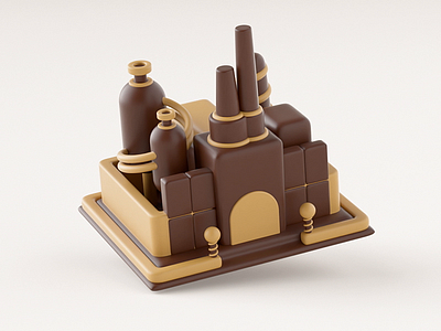 Hover - Chocolate Factory animation branding c4d cartoon child chocolate chocolate bar cute design factory gif hover illustration loop motion