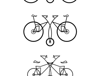 hybrid bike design bike cycling graphic illustrator lineart symetric symetry vector