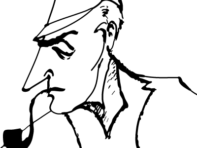 Sherlock Holmes - Al Hirschfeld inspired