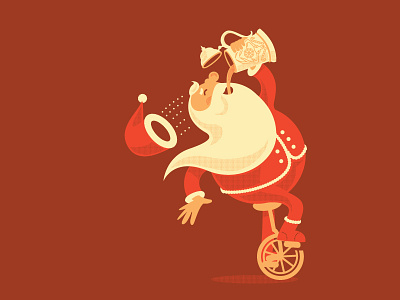 Merry Christmas beer christmas santa santa claus stein unicycle