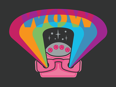Dribbble Is Inspiration dribbble inspiration rainbow space sticker mule view master