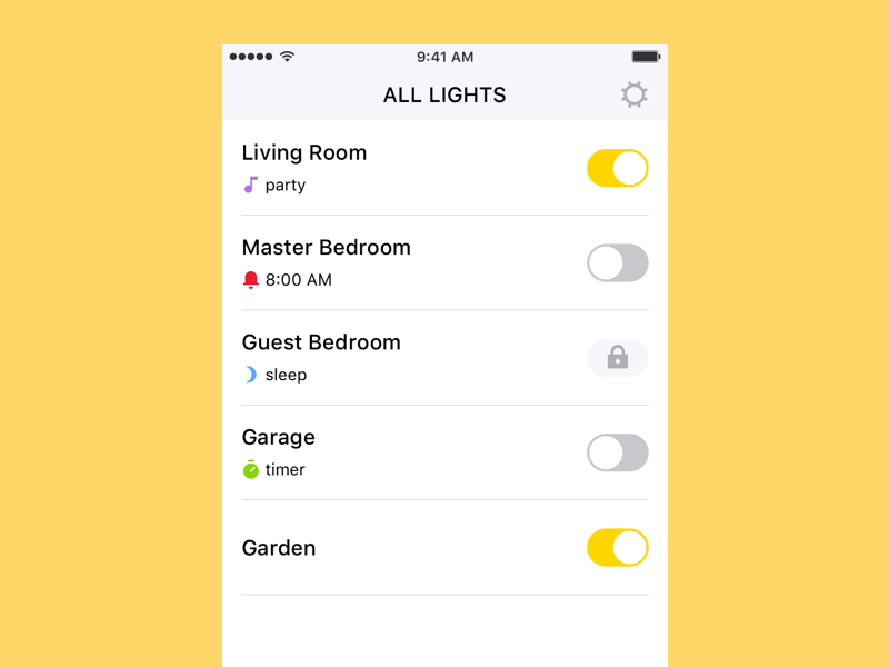 Lighting control app