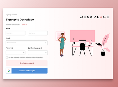 Daily UI 001 Sign Up Page branding daily ui challenge dailyui design graphic design illustration logo product design sign up sign up page ui ux