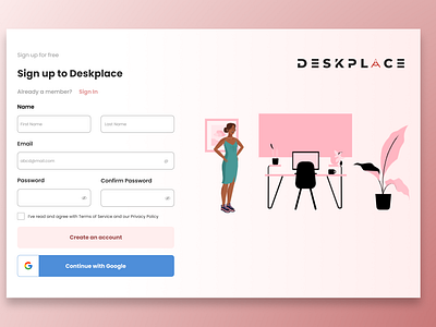 Daily UI 001 Sign Up Page