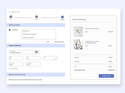 Daily UI 002 Credit Card Checkout Page